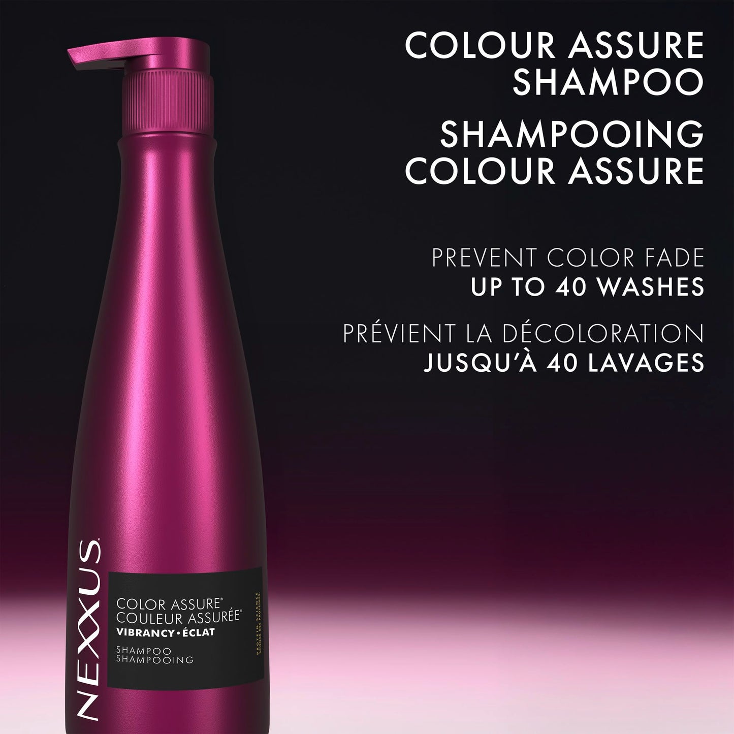 Nexxus COLOR ASSURE Shampoo for Vibrancy for Color Treated Hair Powered by CHROMABOND SEALER with Citric Acid 13.5 oz