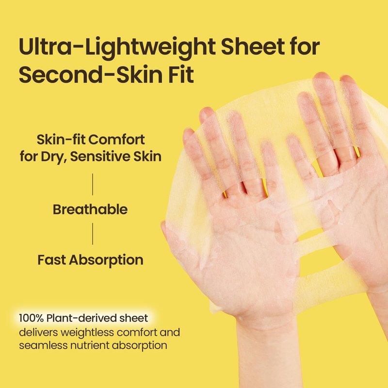 Papa Recipe Bombee Honey Mask Pack 25g * 10 sheets - Sheet Mask, Facial Skin Care, Deep Moisturizing Serum for Dry Skin - Korean Skin Care, K-Beauty, Ampoule Solidified, For radiant skin