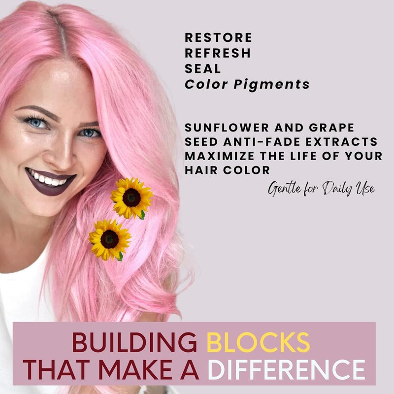 DermOrganic Color Care Shampoo - Sulfate-Free Cream with Sunflower Anti-Fade Extract | 17 fl. oz