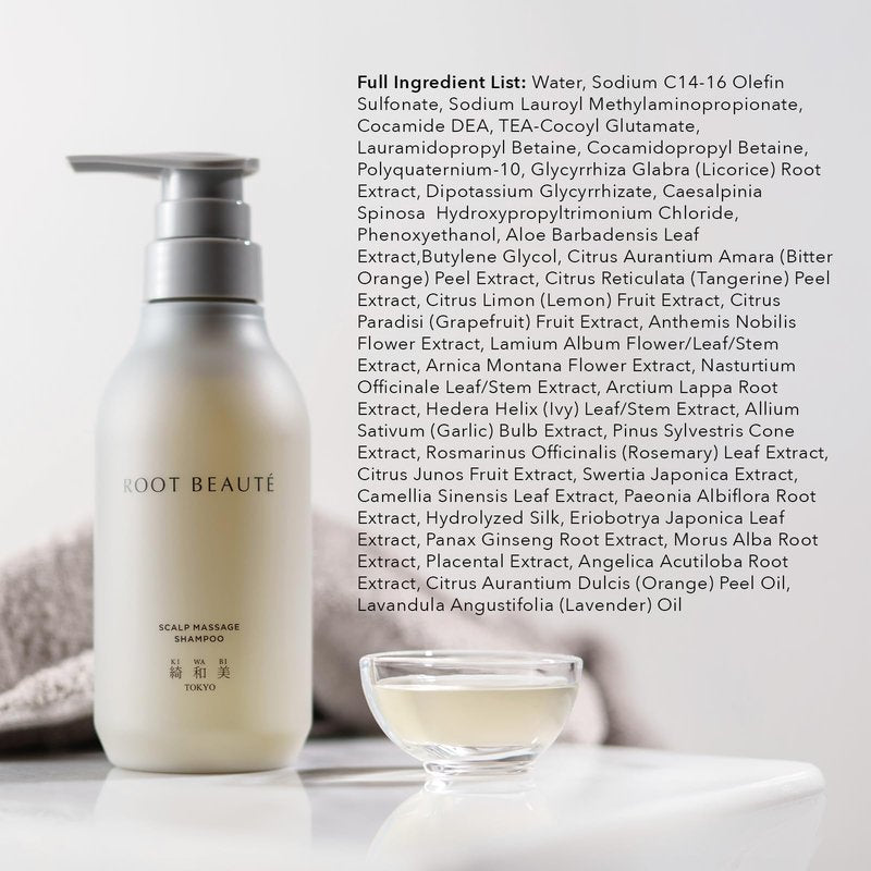 Kiwabi Root Beauté Itchy Scalp Shampoo – Sulfate-Free Natural Shampoo for Dry, Oily & Sensitive Skin – ph-Balanced Scalp Treatment with 23 Botanicals for Hair Growth & Hydration
