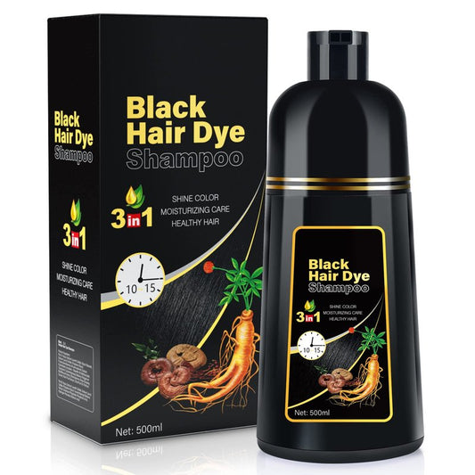 JUANCHI Chestnut Brown Hair Dye Shampoo 3 in1, Chestnut Brown Shampoo Hair Dye for Gray Coverage, Hair Color for Women Men, Herbal Formula, Lasts 30 Days, 500ml (16.90 oz)