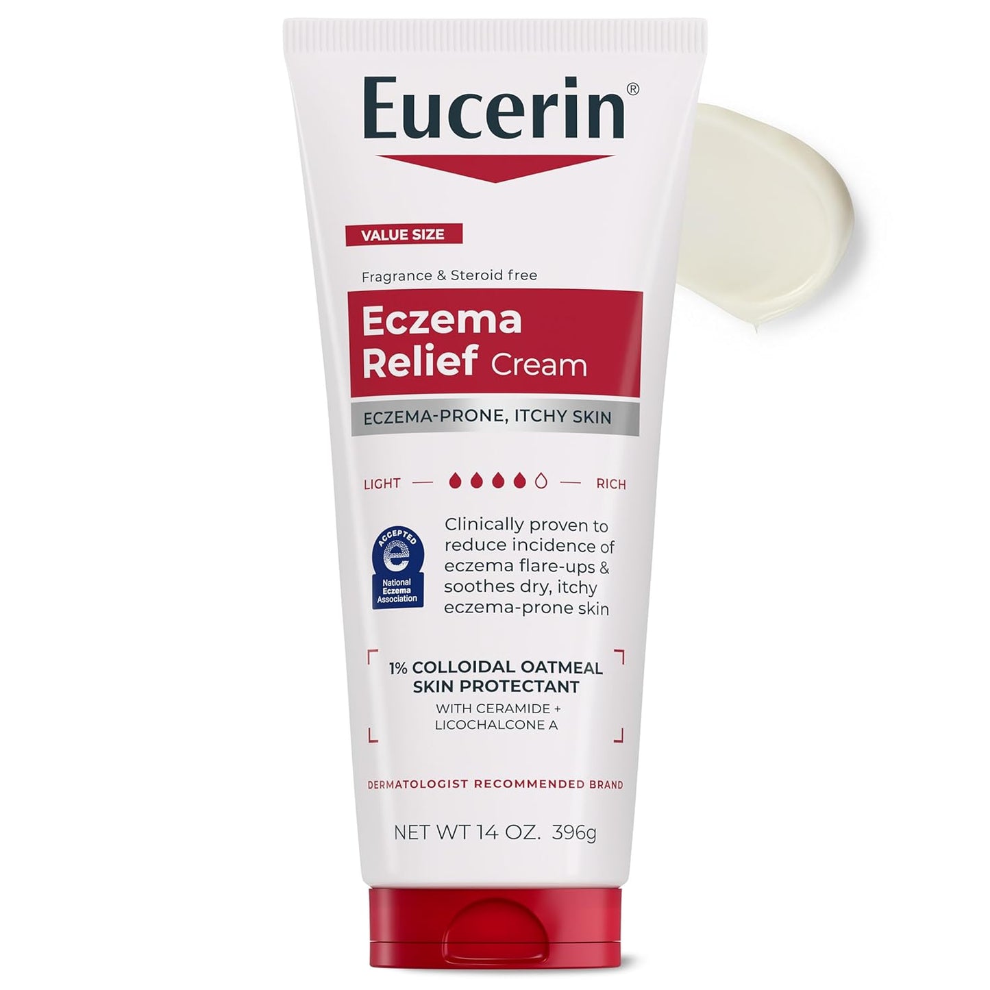 Eucerin Eczema Relief Body Cream - Colloidal Oatmeal, Steroid-Free | 14 Oz Tube