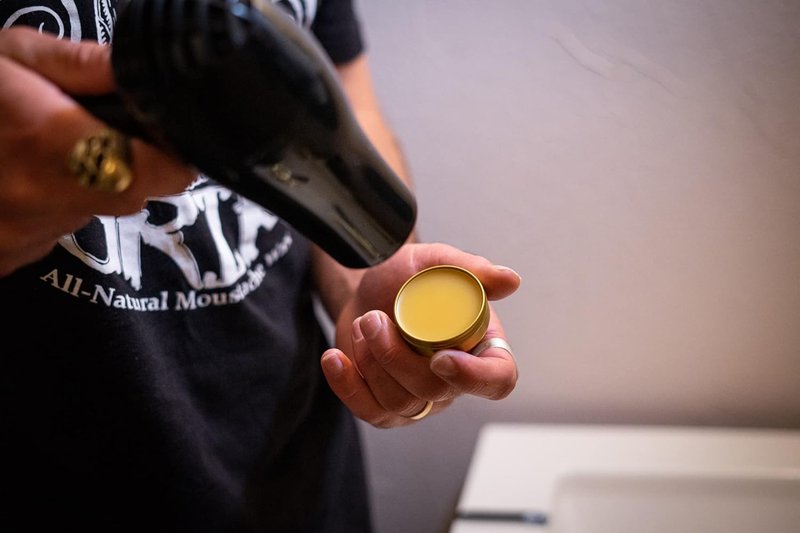 Bone Crusher Mustache Wax Set - Extra Strong Firm Hold | Night Fury Wax Remover Oil & Comb Included