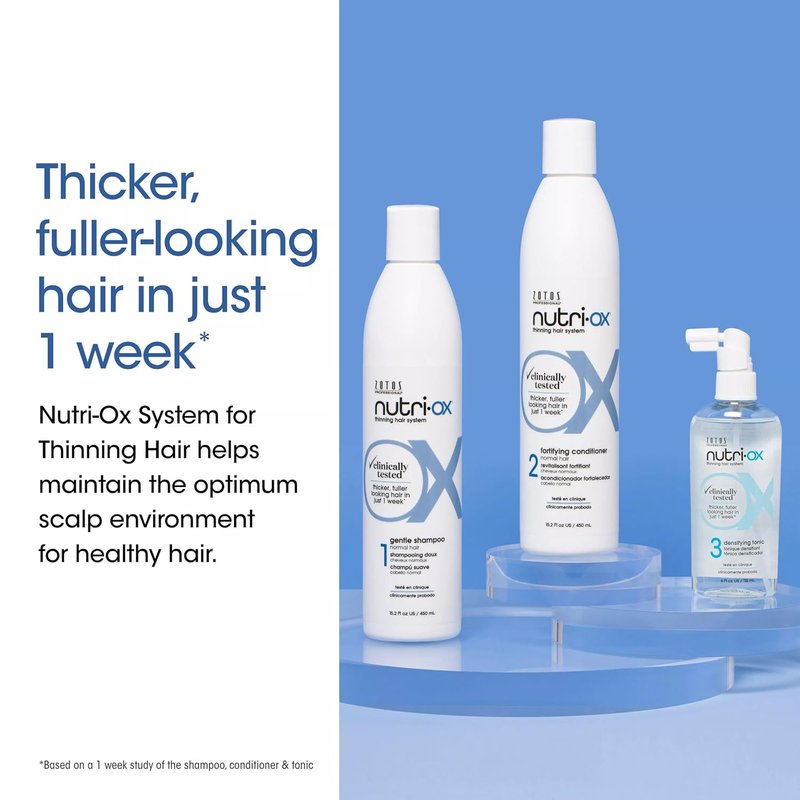 NUTRI-OX Thinning Hair Starter Kit - Thicker, Fuller-Looking Hair | Peppermint | 30-Day Supply