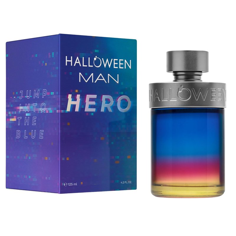 Halloween Man Hero Eau de Toilette for Men - Woody Aquatic Fragrance with Lemon & Lavandin | 4.2 Oz