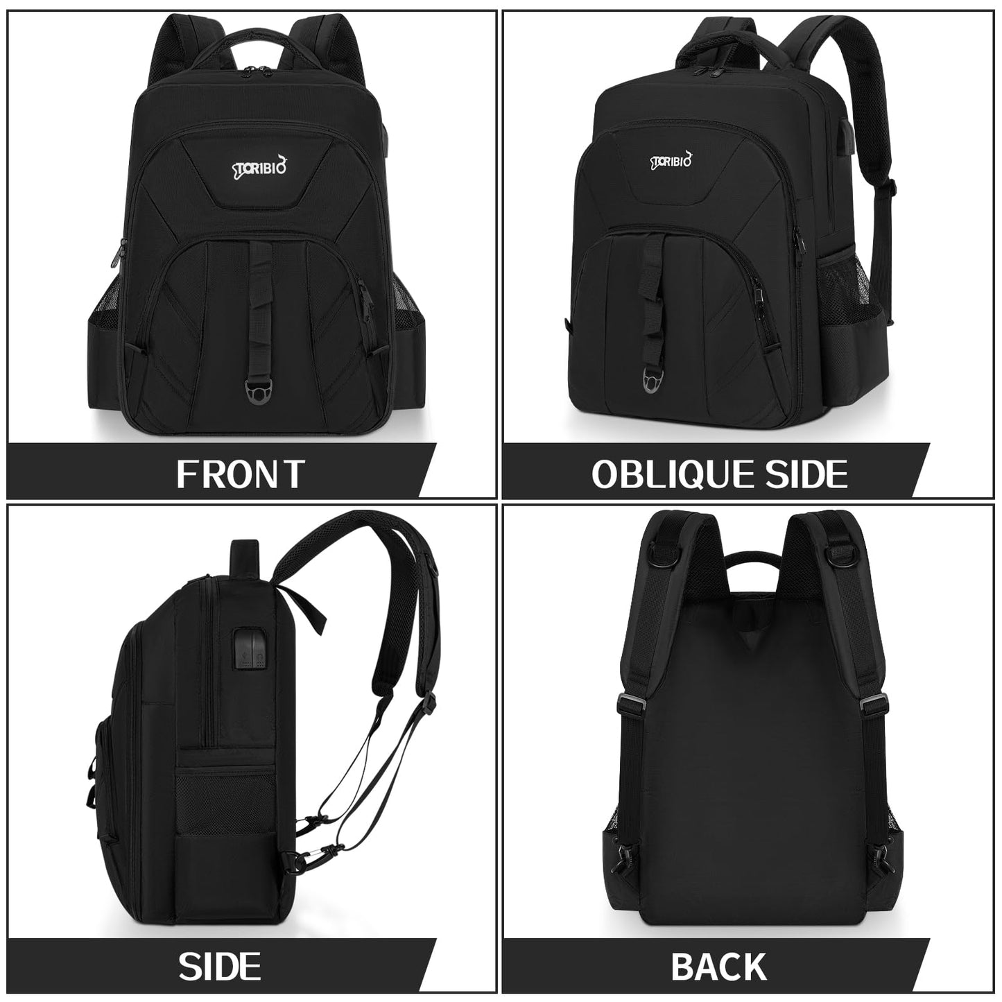 TORIBIO Barber Supplies Bag Backpack for Clippers and Supplies,Portable Barber Clipper Bags for Men,Large Hairstylist Travel Bag for Barber Tools
