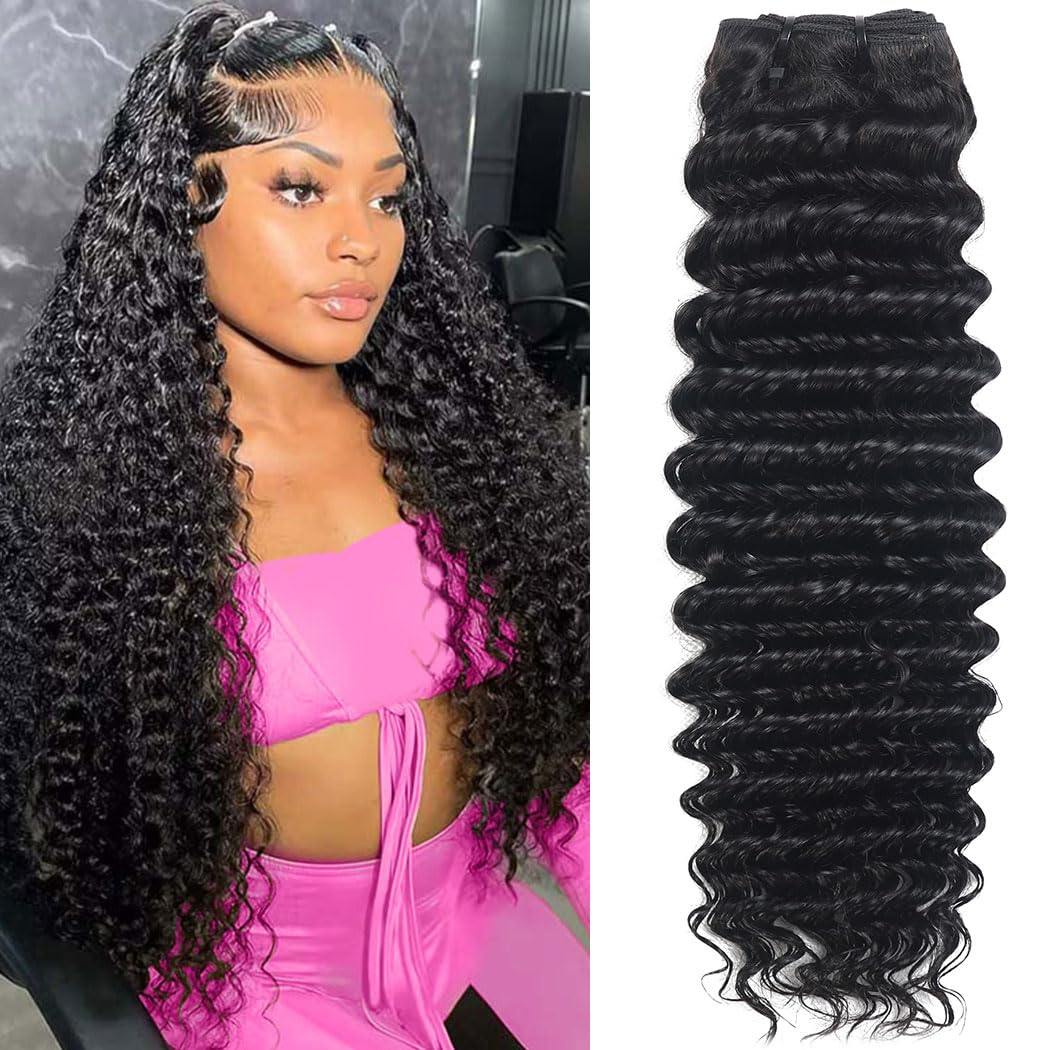Deep Wave Bundles - 18 Inch Indian Human Hair Weave | 100% Unprocessed Raw Quality