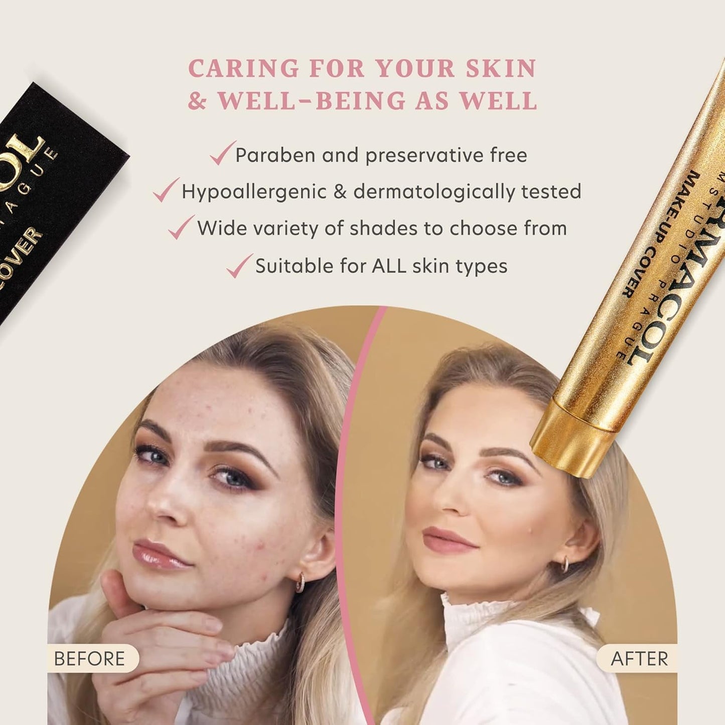 Dermacol - Mini Full Coverage Foundation 13g, Liquid Makeup Matte Foundation with SPF 30, Waterproof Foundation for Oily Skin, Acne, & Under Eye Bags, Long-Lasting Makeup Products