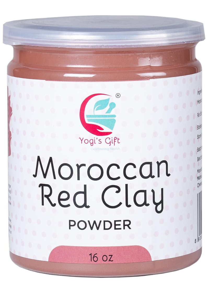 Moroccan Red Clay Powder - Raw Facial Mask for Deep Pore Cleansing & Skin Purification | 16 Oz