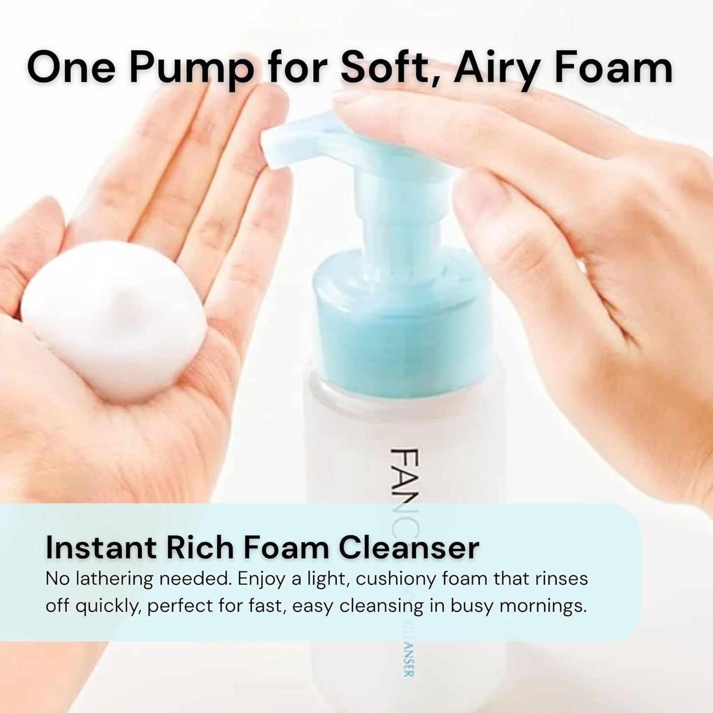 Pure Moist Cleansing Foam - Japanese Additive-Free Face Wash | Hydrating & Gentle Cleanser for All Skin Types