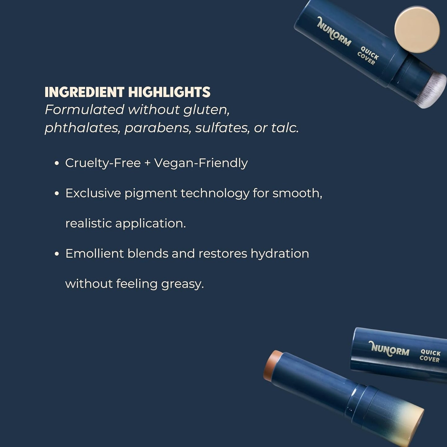 Foundation & Concealer Stick for Men - Full Coverage for Dark Circles & Blemishes | Non-Comedogenic 12-Beige