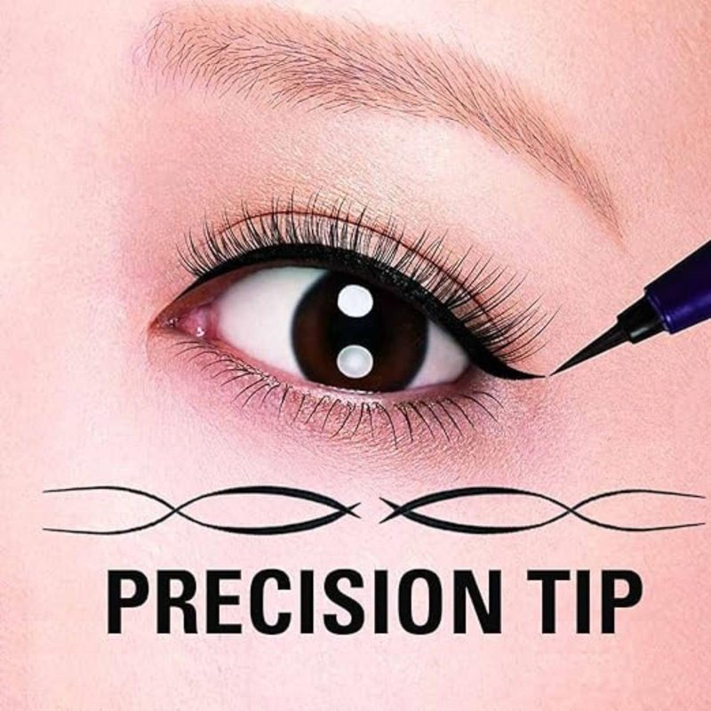 Heroine Make by KissMe Smooth Liquid Eyeliner | Waterproof Black Liquid Eyeliner Pen | Smudge-Proof Formula for Long-Lasting Wear | Hypoallergenic for Sensitive Eyes | Made in Japan | 2 Pack