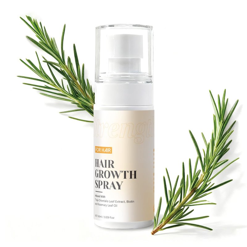 Hair Growth Spray with Rosemary Oil & Biotin- Lightweight, Non-Greasy, Nourishes Scalp & Boosts Hair Fullness, 60ml Bottle (1)