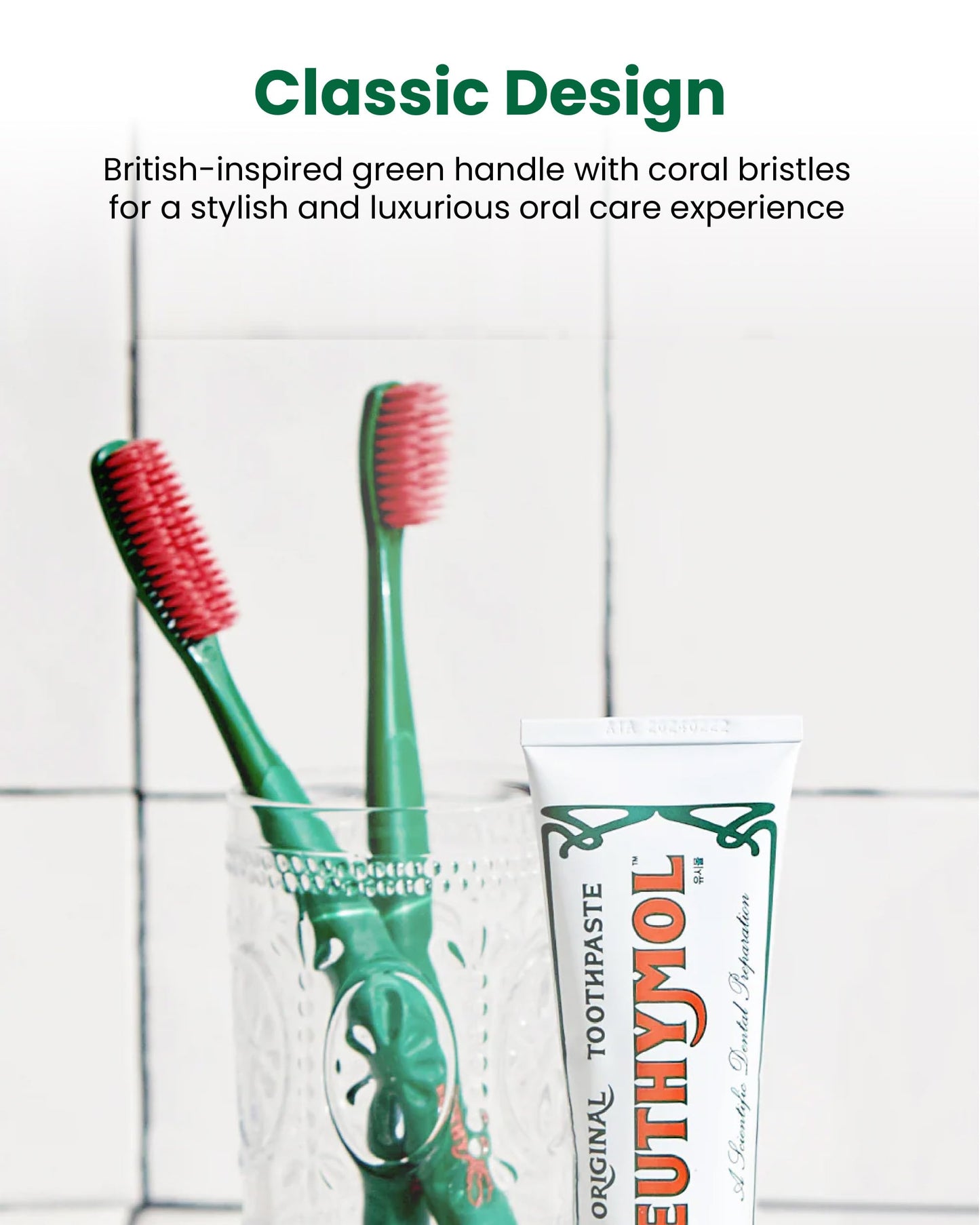 Euthymol Original Toothbrush (Classic, 6 Count) - Extra-Large, Wide, Soft Bristles for Sensitive Teeth, Gums. Effective, Gentle, Quick Cleaning.