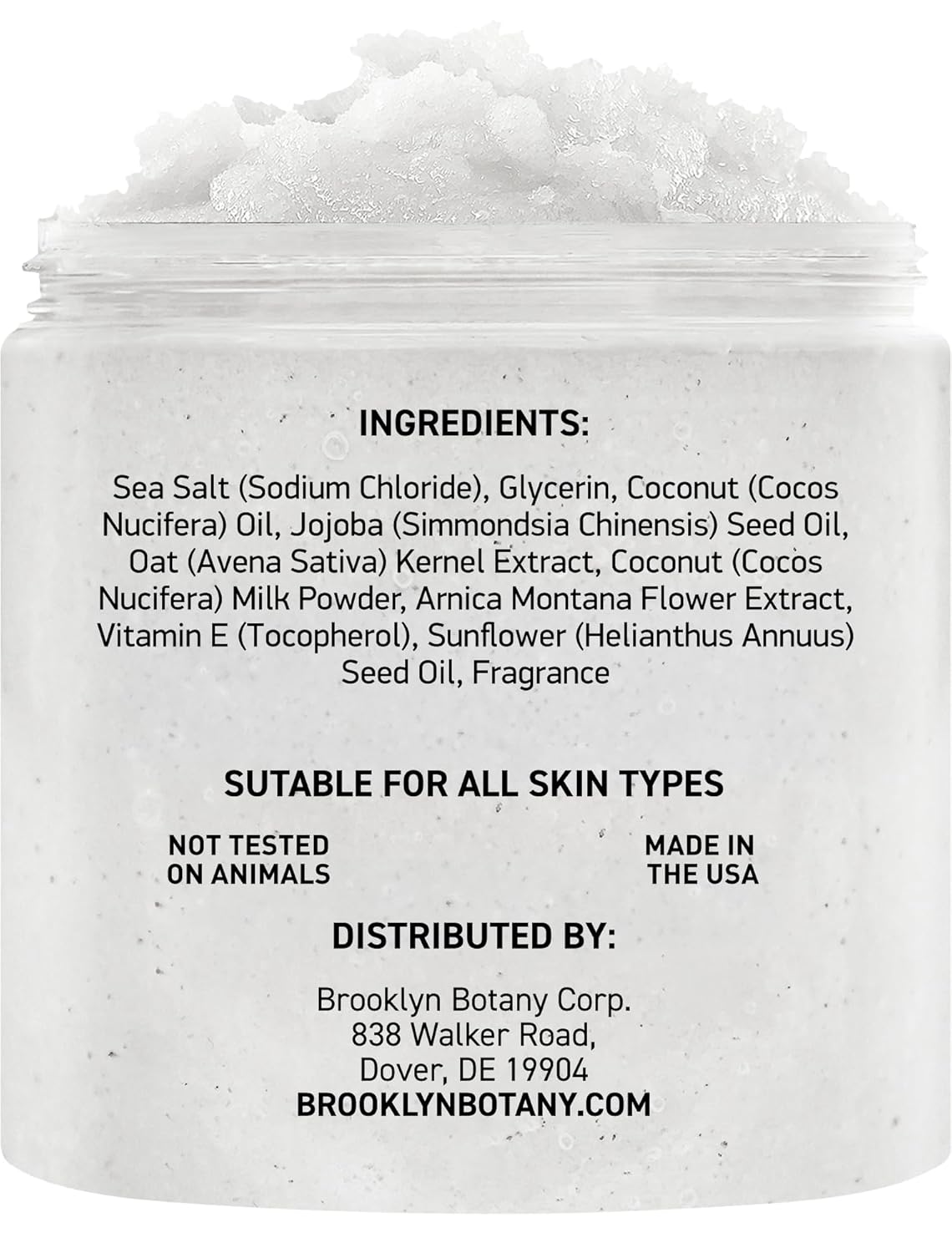 Coconut Milk Body Scrub - Moisturizing Exfoliating Scrub for Body, Face, Hands & Feet - 10 oz | Fights Stretch Marks & Fine Lines