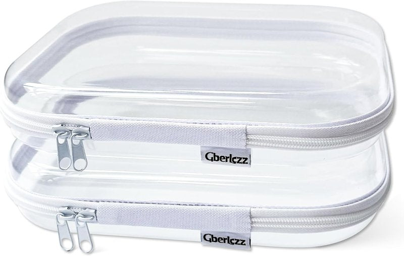 Clear Hard Zipper Case - Durable Storage Pouch for Snacks & Toys | Travel Organizer