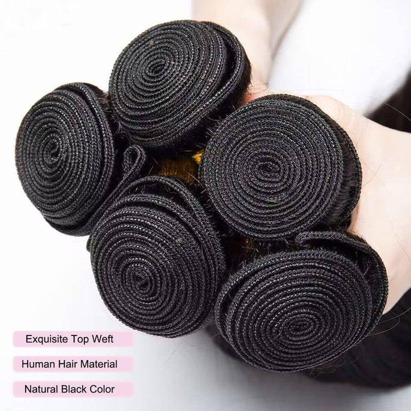 Rumdiku Human Hair Bundles Body Wave 28 Inch 100% Unprocessed Brazilian Virgin Deals Human Hair Extensions Weave Natural Black