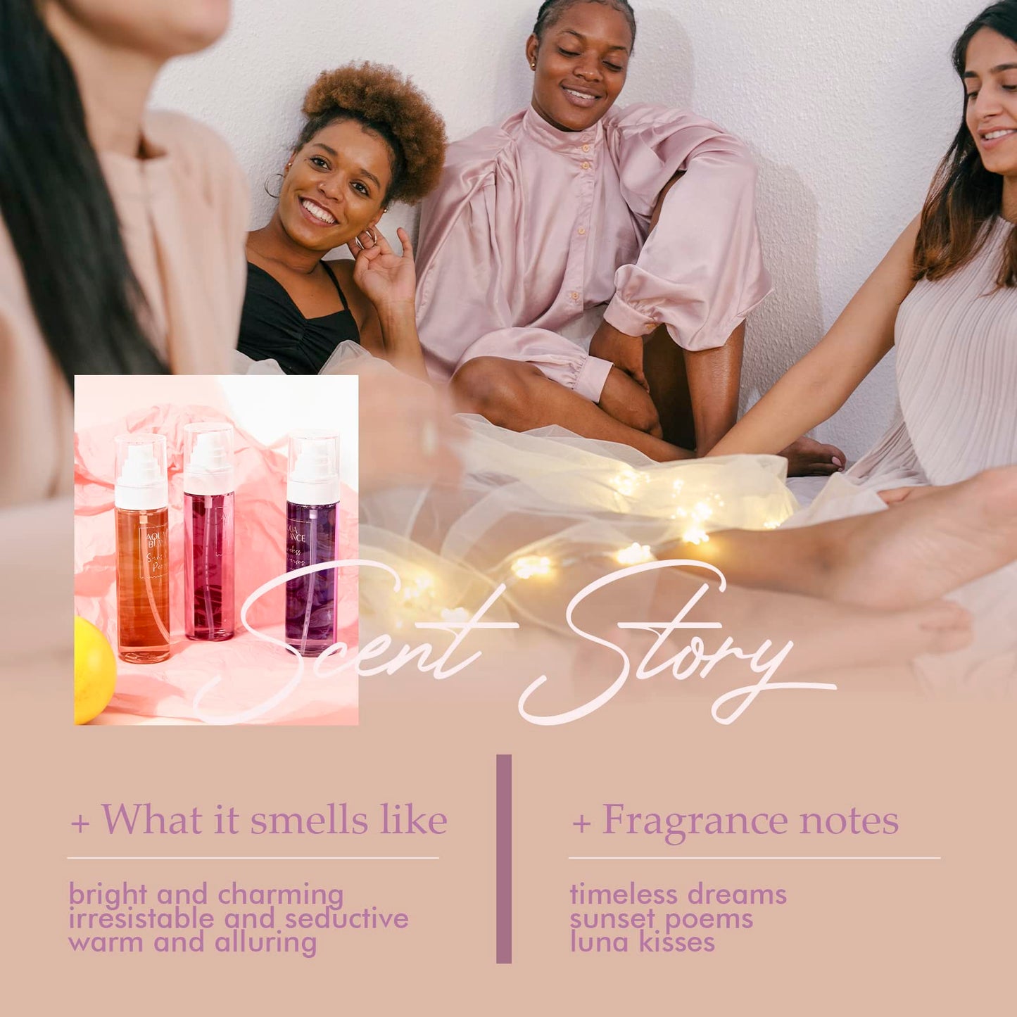 AQUA BLANCE Womens Body Spray, Fragrance Mist Gift Set, Body Spray for Women, Pack of 3, Each 3.4 Fl Oz, Total 10.2 Fl Oz, Dreams