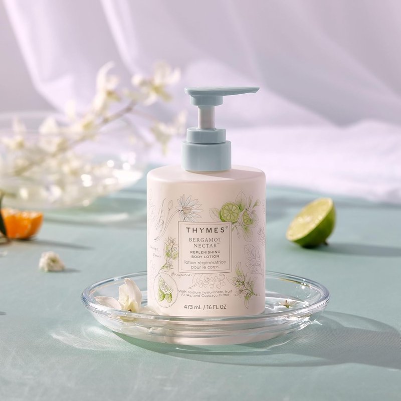 Thymes Replenishing Body Lotion - Moisturizing Lotion for Dry Skin | Bergamot Nectar, 16 fl oz