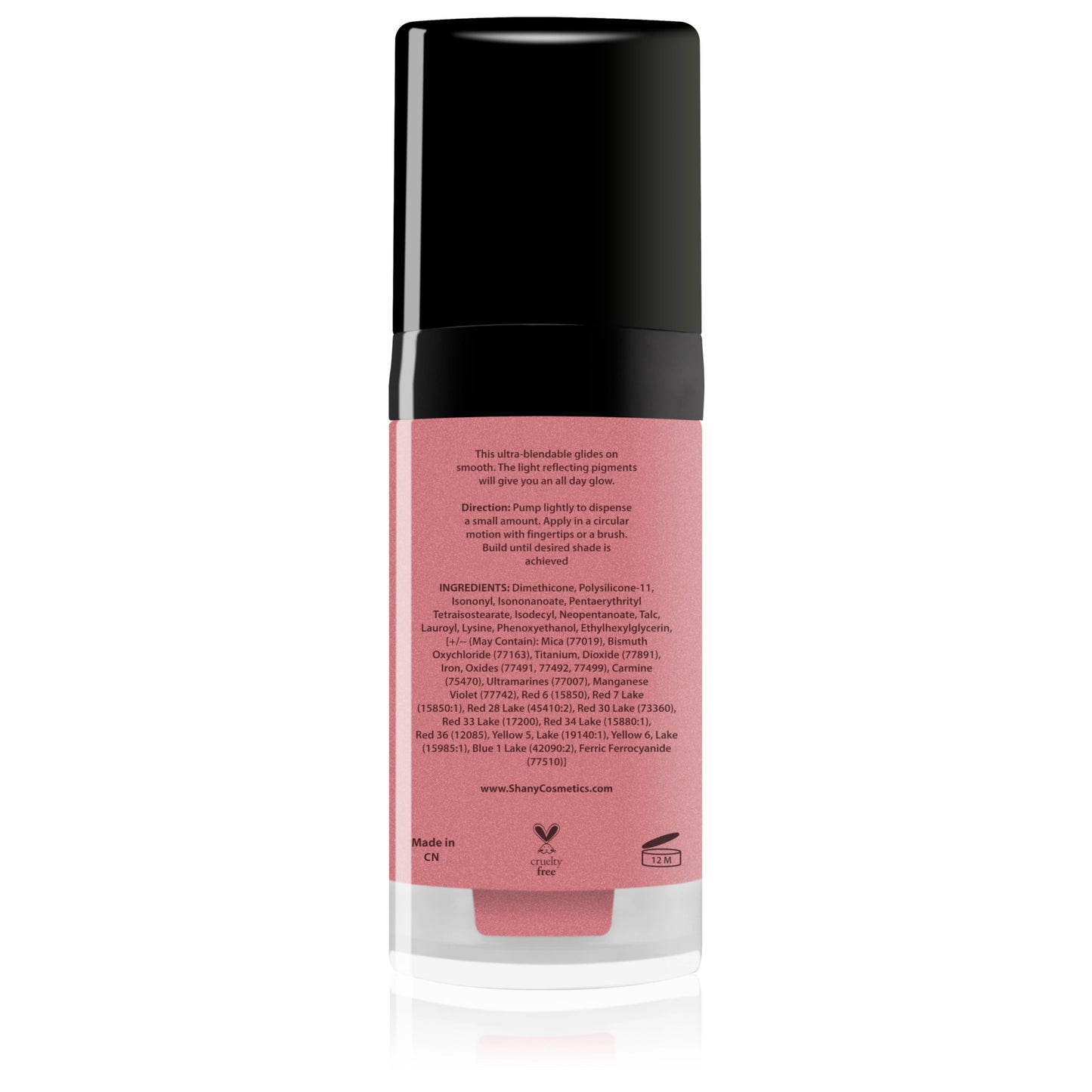 SHANY Paraben Free HD Liquid Cream Blush - Creamy & Blendable Color - PURE JOY