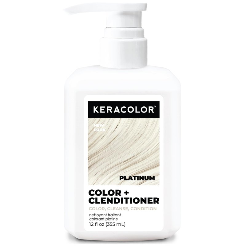 Keracolor Clenditioner PLATIUM Hair Dye - Semi Permanent Hair Color Depositing Conditioner, Cruelty-free, 12 Fl. Oz.