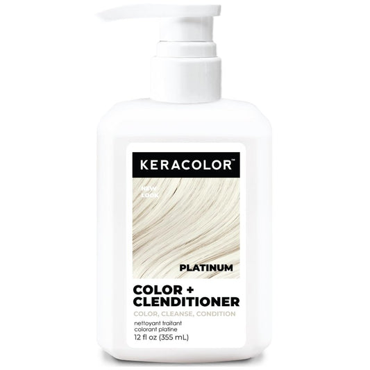 Keracolor Clenditioner PLATIUM Hair Dye - Semi Permanent Hair Color Depositing Conditioner, Cruelty-free, 12 Fl. Oz.