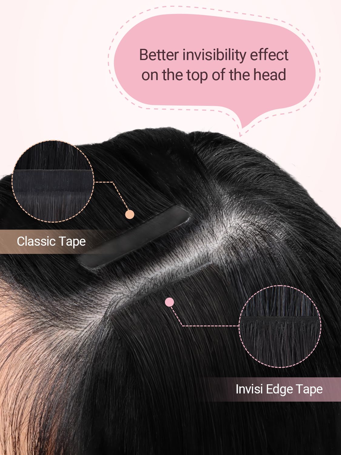 MAXITA Invisi Edge Tape in Hair Extensions Human Hair 16 Inch 50g 20pcs Balayage Dark Brown to Chestnut Brown Seamless Invisible injected tape in hair extensions Silky Smooth