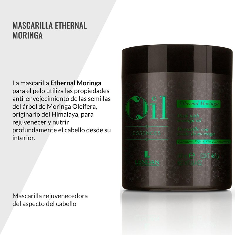 Lendan - Hydrating Hair Mask - Ethernal Moringa Mask - 500 ml - For Dry or Damaged Hair - With Moringa Oil - Helps Hydrate and Nourish for a Healthier Look - Helps Strengthen Hair