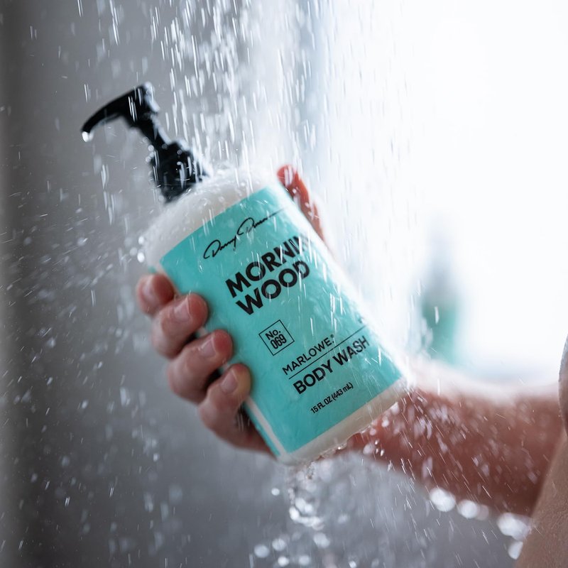 Marlowe. No. 069 Men's Body Wash - Moisturizing Willow Bark & Green Tea Extracts | 15 Fl Oz, Santal Scent