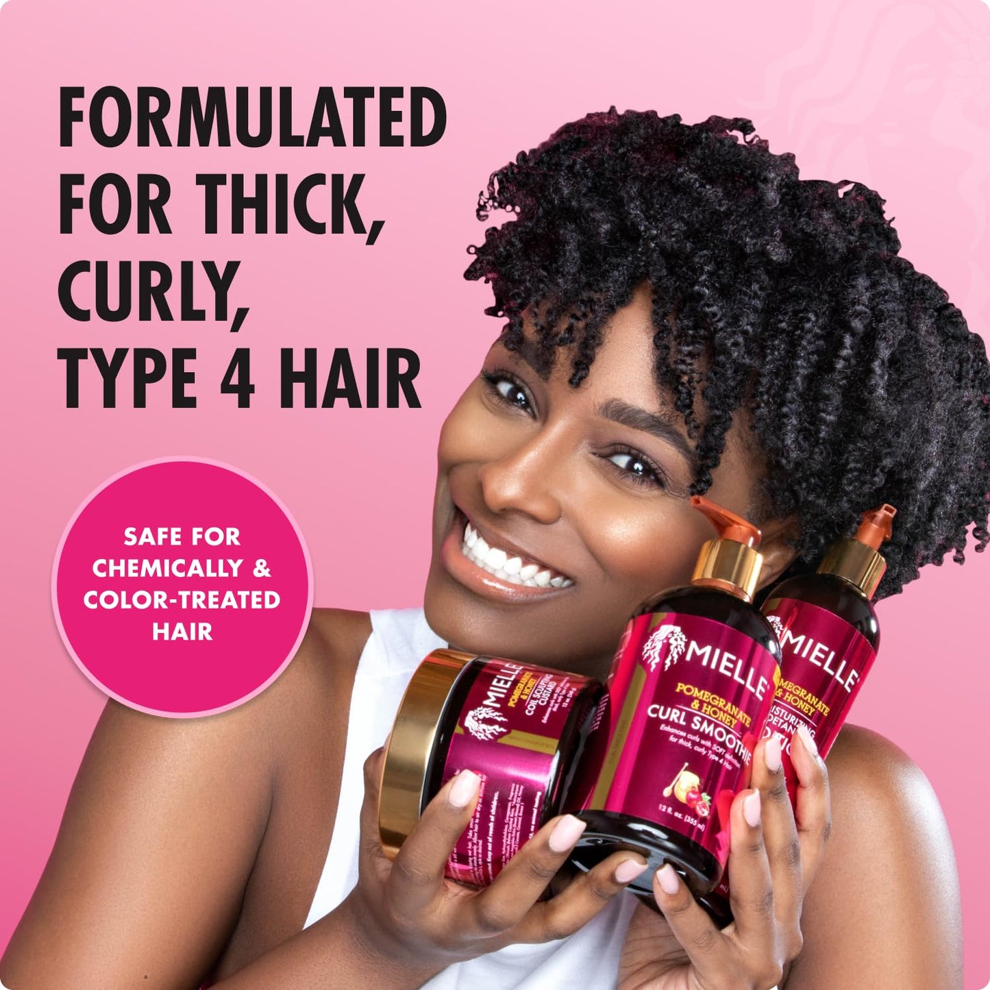 Mielle Organics Pomegranate & Honey Detangling Conditioner for Curly Hair - Deep Moisturizing Conditioner to Help Strengthen Strands, Prevents Breakage and Split Ends & Improves Hydration (32 Fl Oz)