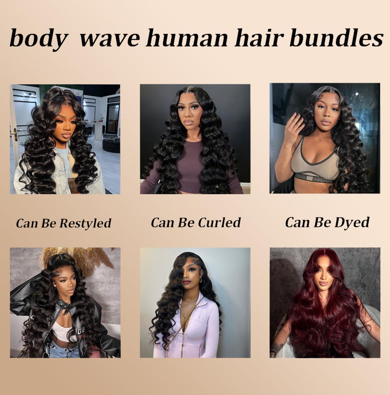 EclatWigs 12A Body Wave Bundles Human Hair, 20 Inch Natural Black, Unprocessed Brazilian Bundles Human Hair, Soft Smooth Double Weft, Quick Weft Extensions for Women