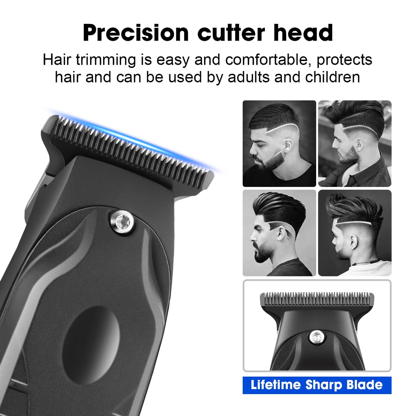 KEMEI Professional Hair Clipper & Cordless Barber Clipper for Men, USB Rechargeable Barber Clipper for Hair Cutting, Clipper for Haircut,Gifts for Men