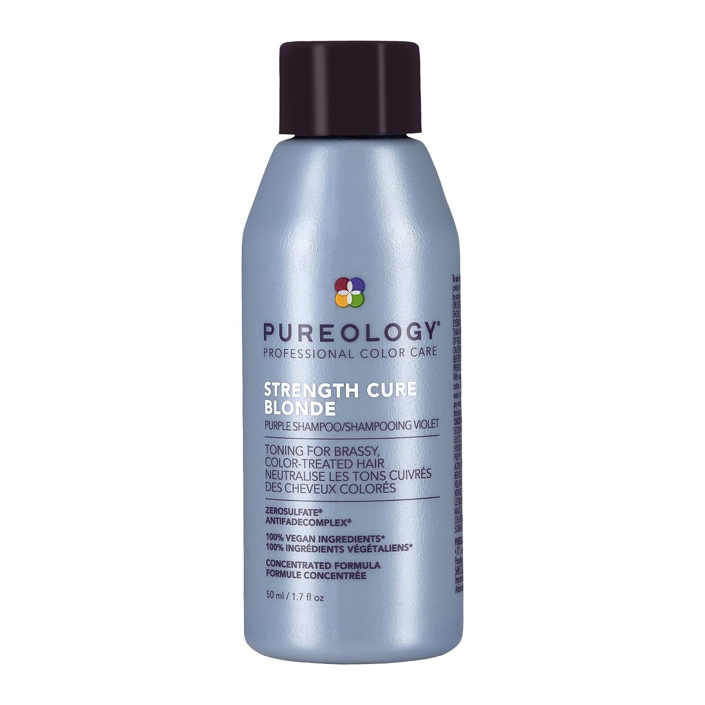 Pureology Strength Cure Blonde Purple Shampoo - For Blonde & Lightened Color-Treated Hair, Tones & Fortifies Brassy Hair, Sulfate-Free & Vegan