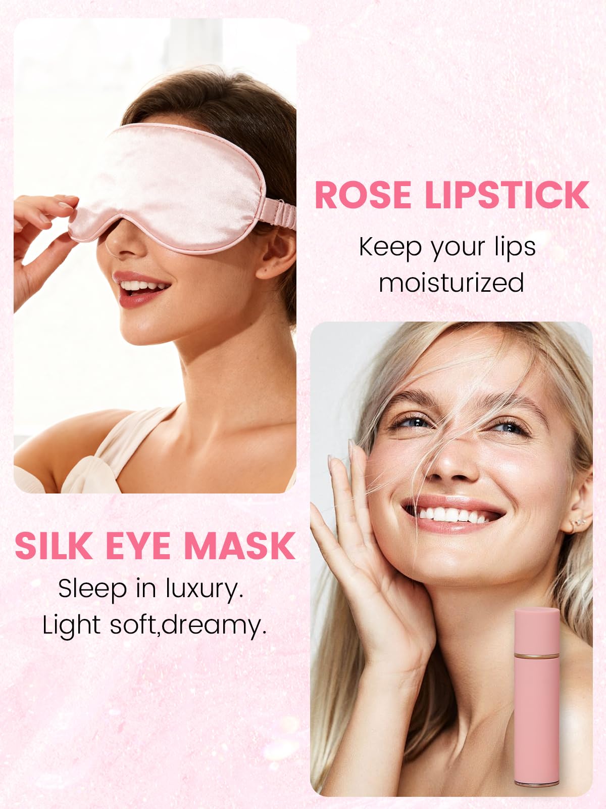 Spa Gifts for Women -15Pcs Self Care Set with Rose Bath & Body Essentials, Mother's Day/Thoughtful Day/Get Well Gifts/Birthday/Christmas/Bridal Shower Gift for Mom, Sister, Wife, Relaxing Home Spa Set