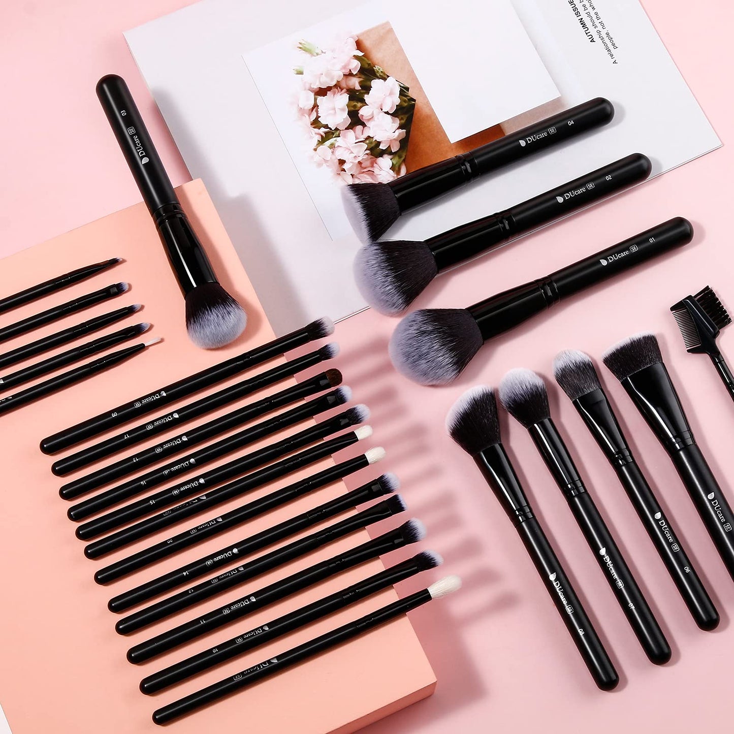 DUcare Professional Makeup Brushes +Makeup Blender Sponge