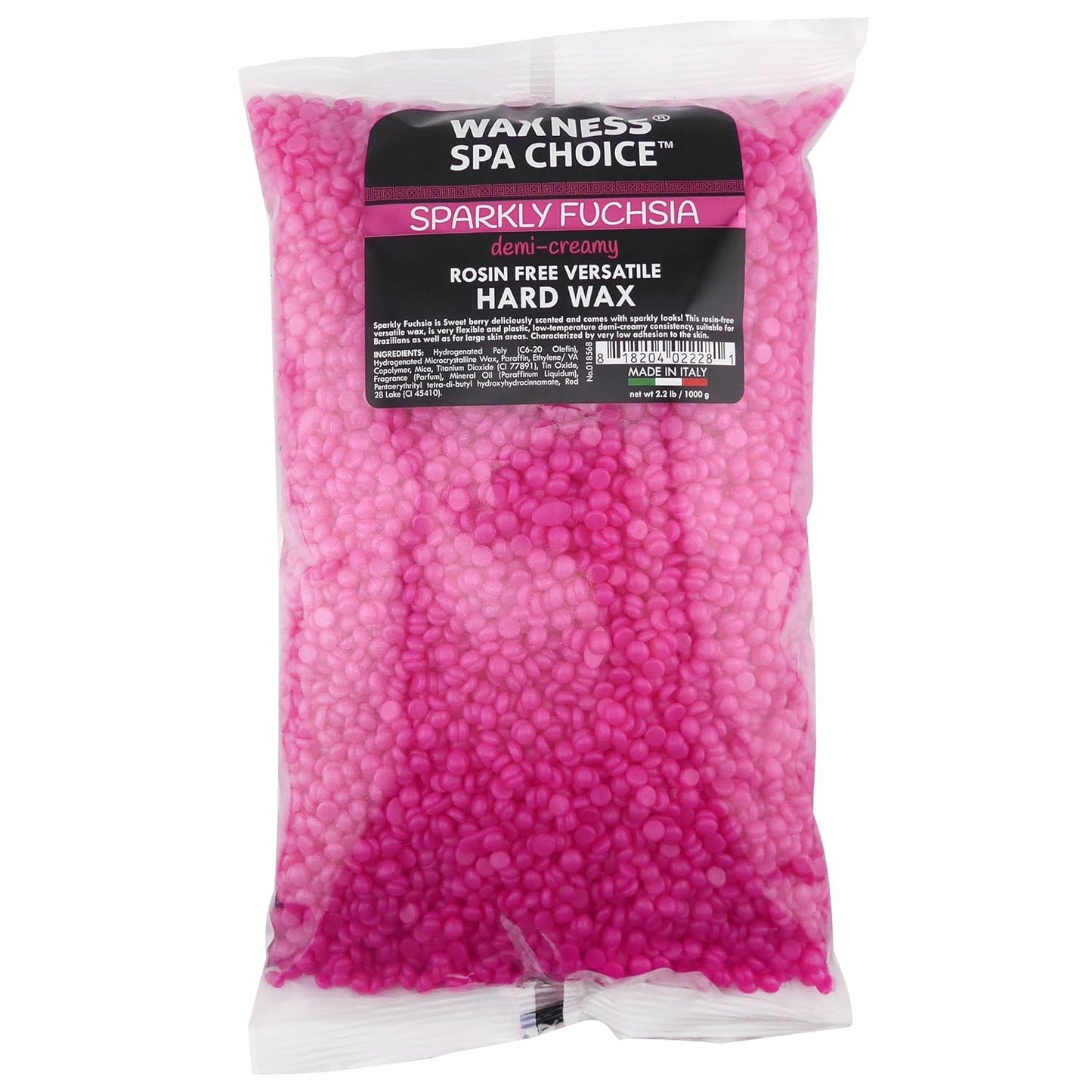 Hard Wax for Hair Removal - Creamy Versatile Formula in Sparkly Fuchsia | 2.2 lb (1 kg)