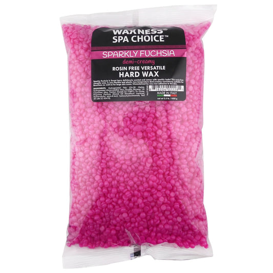 Hard Wax for Hair Removal - Creamy Versatile Formula in Sparkly Fuchsia | 2.2 lb (1 kg)