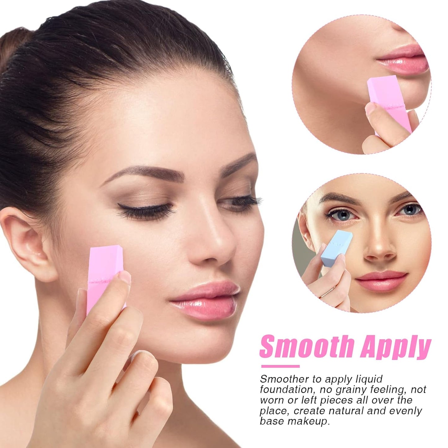 Makeup Wedges Sponges - 480 Pieces Triangle Applicators for Foundation & Eye Shadow | 4 Colors