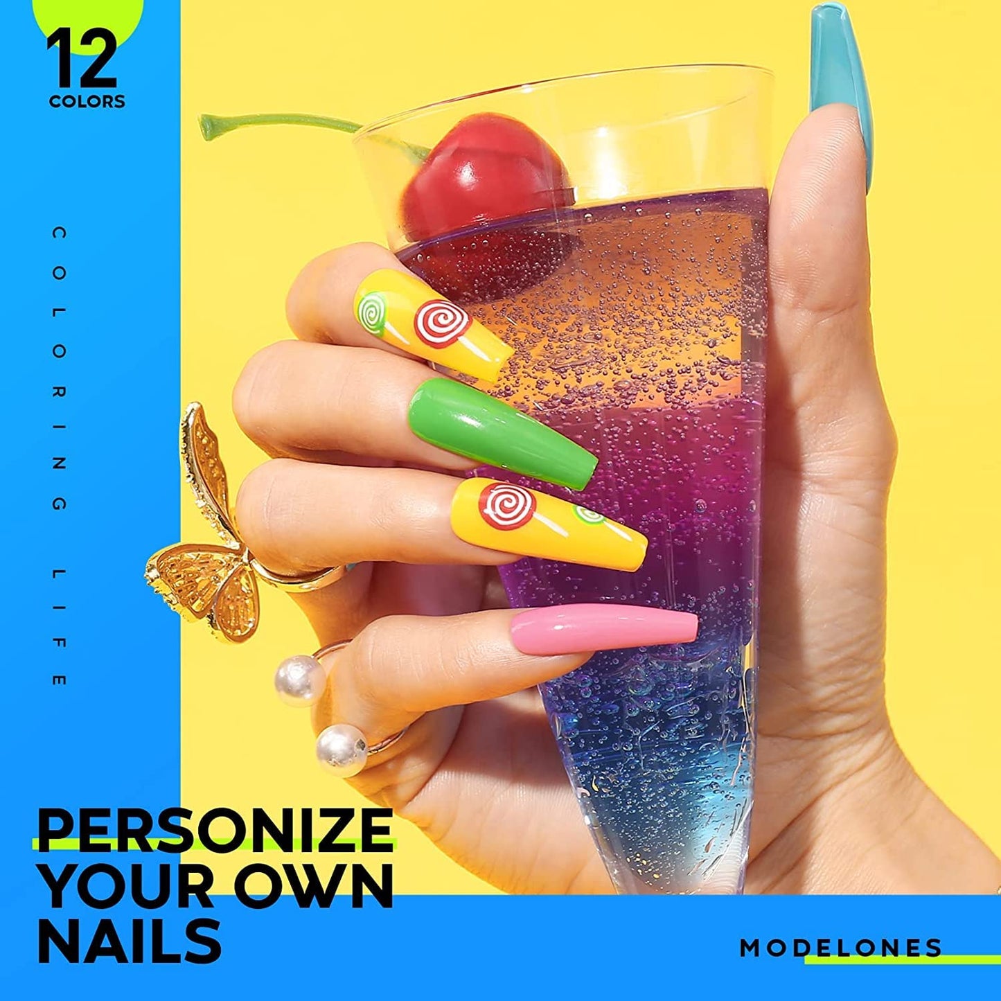 modelones Poly Gel Nail Kit 30 Colors with 8 W Nail Lamp Poly Extension Gel Clear Pink Black Golden Green Complete Starter Kit for Beginner DIY Salon Quality Manicures
