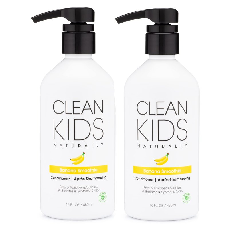 Clean Kids Naturally Conditioner, All-Natural, Vegan, and Cruelty-free, Paraben-Free, EWG Verified, 16 oz (Pack of 2)