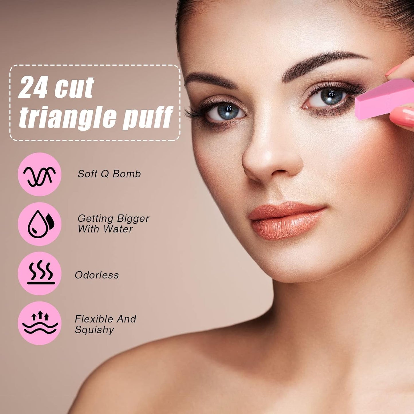 Makeup Wedges Sponges - 480 Pieces Triangle Applicators for Foundation & Eye Shadow | 4 Colors