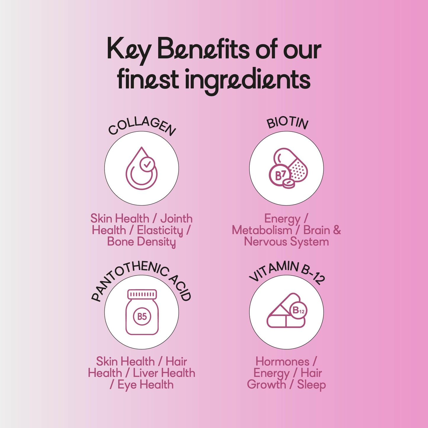 GoldN™ Hair, Skin & Nails Premium Gummies with Collagen | 2,500 mcg Biotin, Fish Collagen, Vitamins A, C, D, E & Zinc | Non-GMO, Allergen-Free | Raspberry Flavor | 60 Gummies (30-Day Supply)