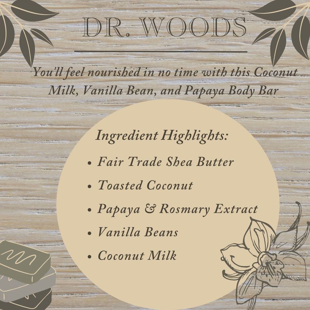 Dr. Woods Coconut Milk Shea Butter Soap, 5.25 oz (Pack of 6)