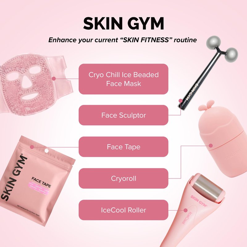 SKIN GYM Cryo Stainless Steel Sculpty Heart Gua Sha, Cooling Facial Massage Tool for Sculpting and Relaxation