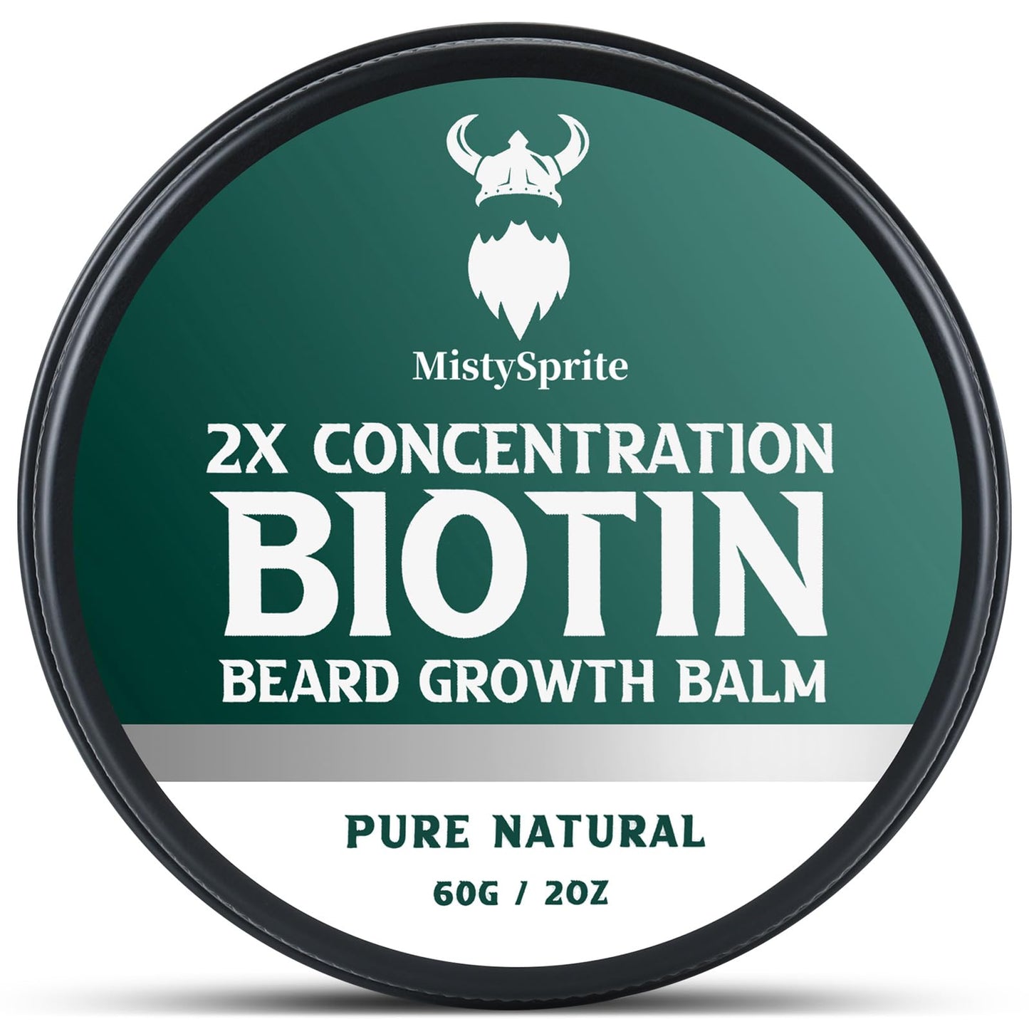 Beard Balm，2X Concentration Biotin Beard Balm for Men (2 oz) - Natural Mens Beard Oil with Castor Oil，Argan Oil, Jojoba Oil and Vitamin,Thickening for Beard，Beard Growth Softener (Cedarwood)
