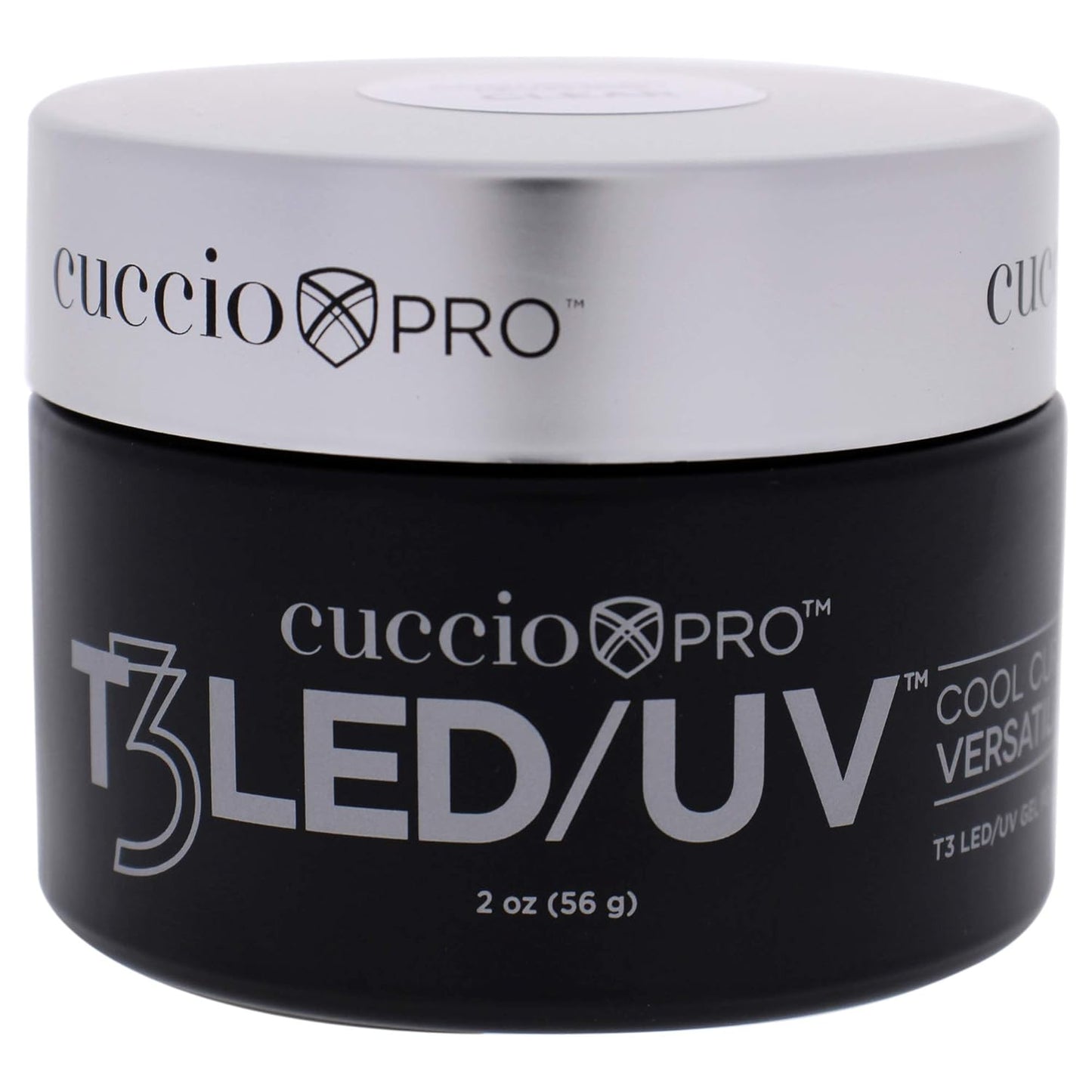 Cuccio Pro T3 LED/UV Cool Cure Gel - Flexible & Strong Adhesion - Quick Cure - 2 Oz Clear Nail Gel