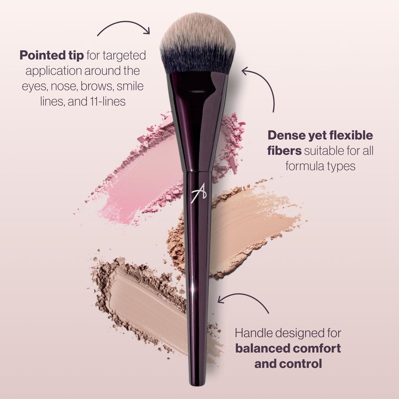 Anisa Beauty Cover & Set Makeup Brush | Professional Foundation, Cream & Powder Brush for Setting and Sculpting with Dense Angled Blending Tip for a Smooth, Flawless Complexion