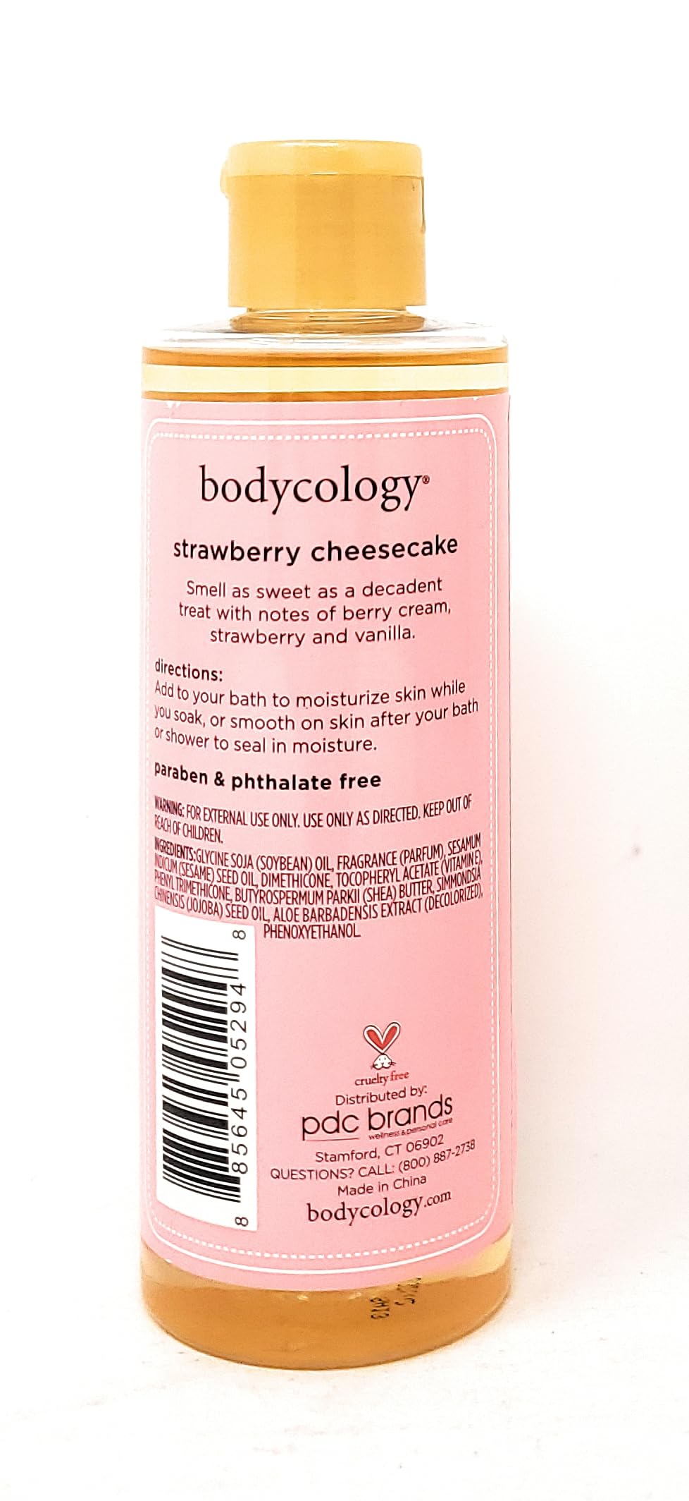 Strawberry Cheesecake Body & Bath Oil 7.5 fl oz/222ml (Pack of 2)
