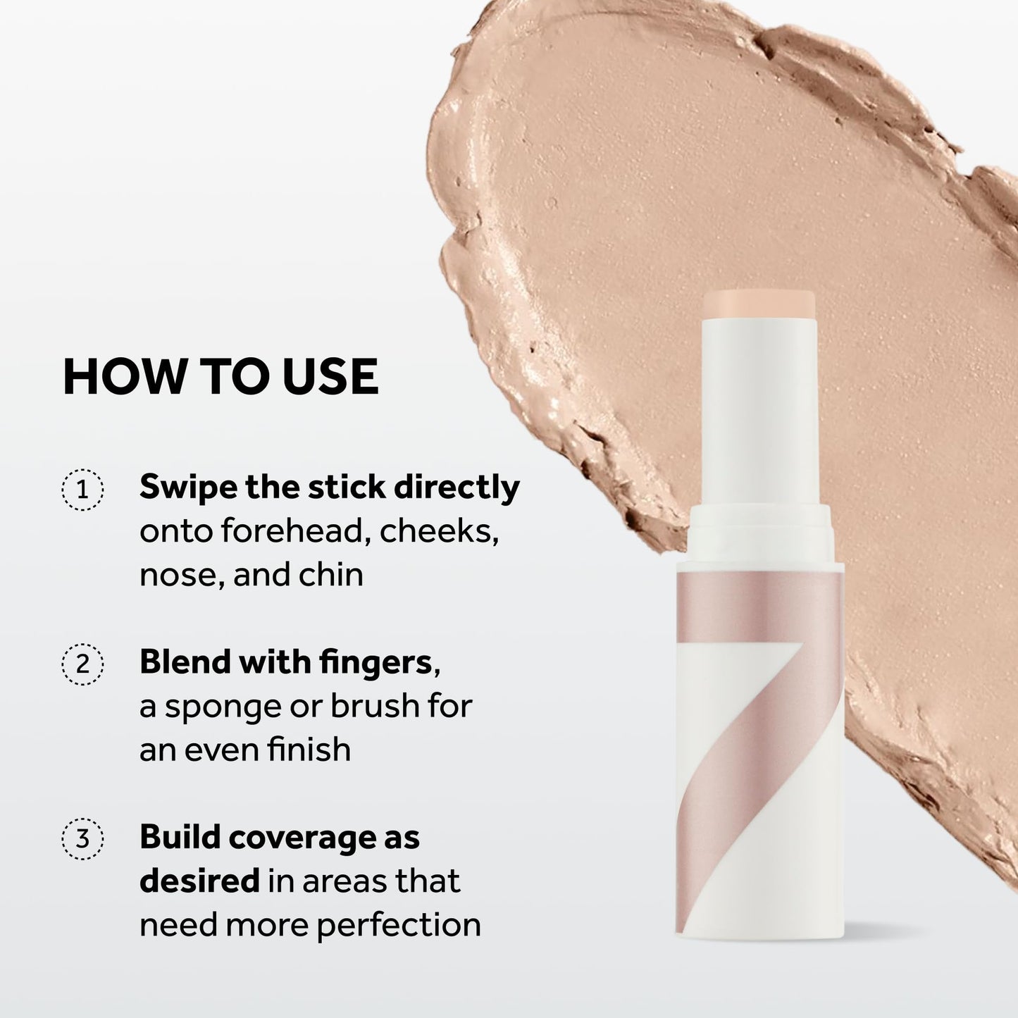 No7 Stay Perfect Stick Foundation - Medium Coverage Long Wear Cream Foundation for All Skin Types - Contains Squalene for Hydrating Foundation Makeup (10g)