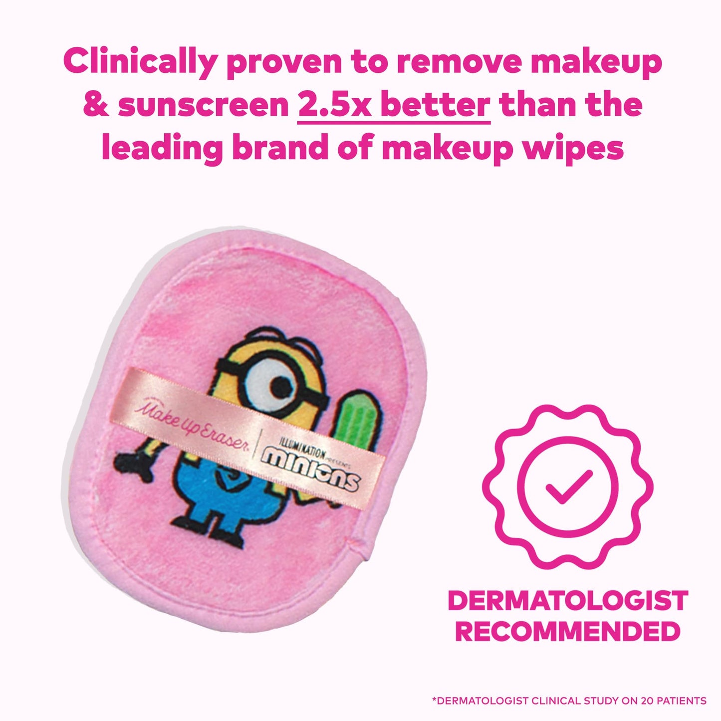 The Original MakeUp Eraser 7-Day Set, Erase All Makeup With Just Water, Including Waterproof Mascara, Eyeliner, Foundation, Lipstick, Sunscreen, and More! (Minions), 7ct.